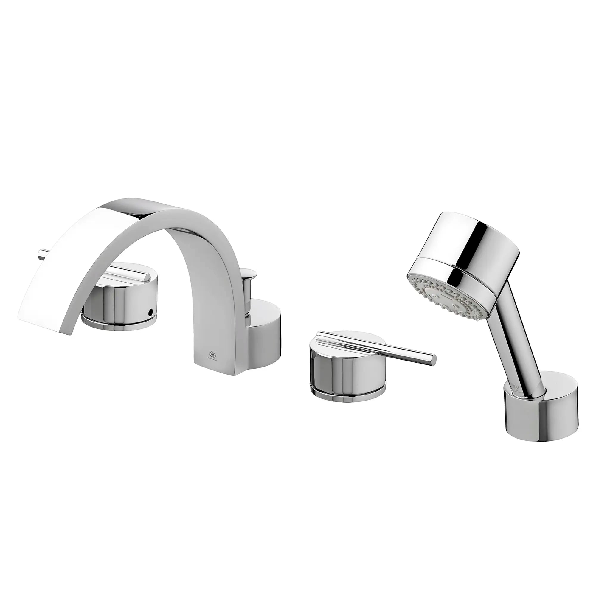Robinet de bain romain à 2 poignées Rem avec à douchette // CHROME POLI // 160344_D35100900100_1_0_CDNwebp.webp