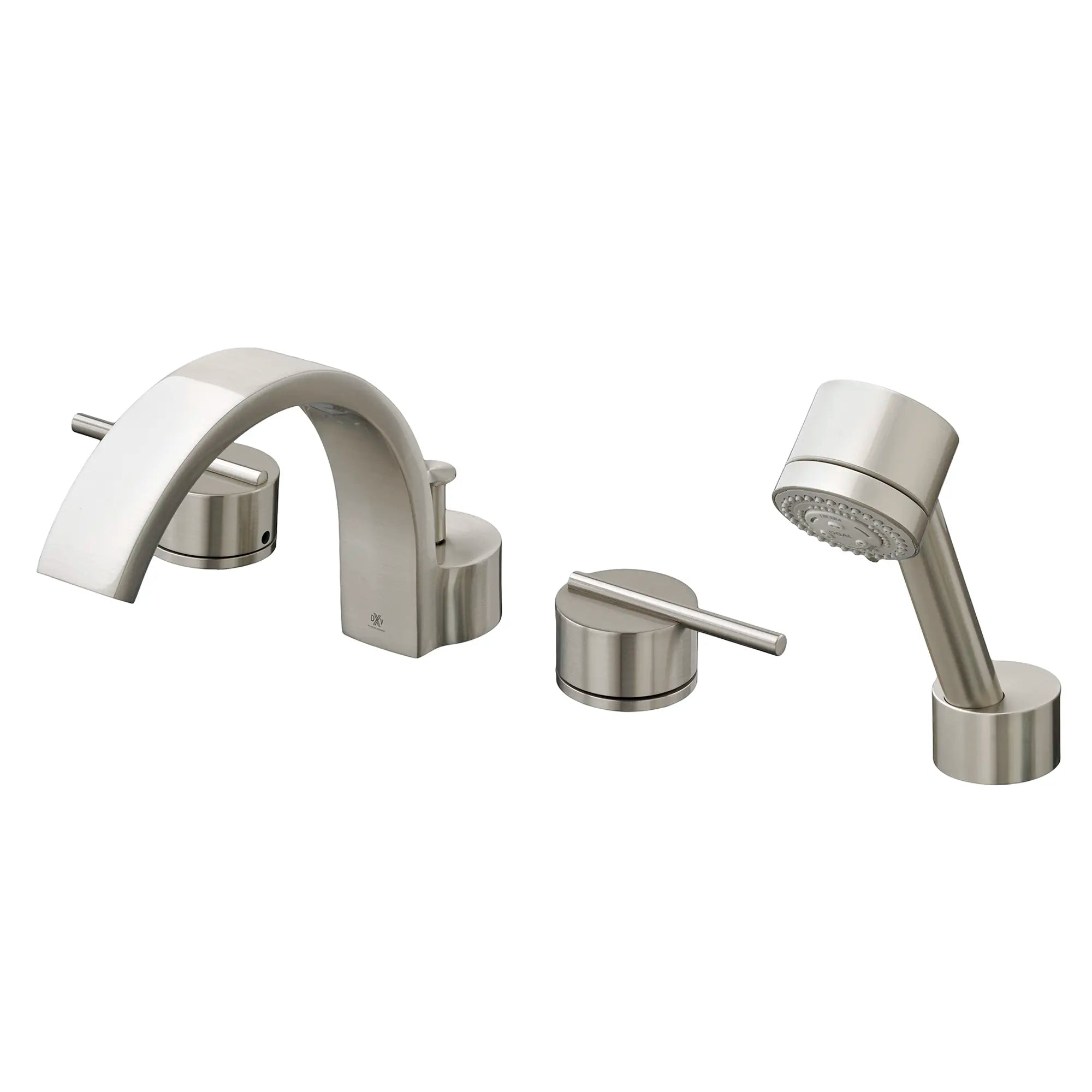 Robinet de bain romain à 2 poignées Rem avec à douchette // NICKEL BROSSÉ // 160345_D35100900144_1_0_CDNwebp.webp