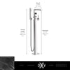 [D3590090C.100] Equility® Square Floor Mount Bathtub Filler with Hand Shower and Lever Handle - Polished Chrome
