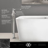 [D3590090C.100] Equility® Square Floor Mount Bathtub Filler with Hand Shower and Lever Handle - Polished Chrome