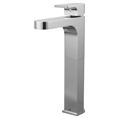Robinet de lavabo vasque monotrou à poignée unique Equility avec indicateurs rouge et bleu sur la poignée