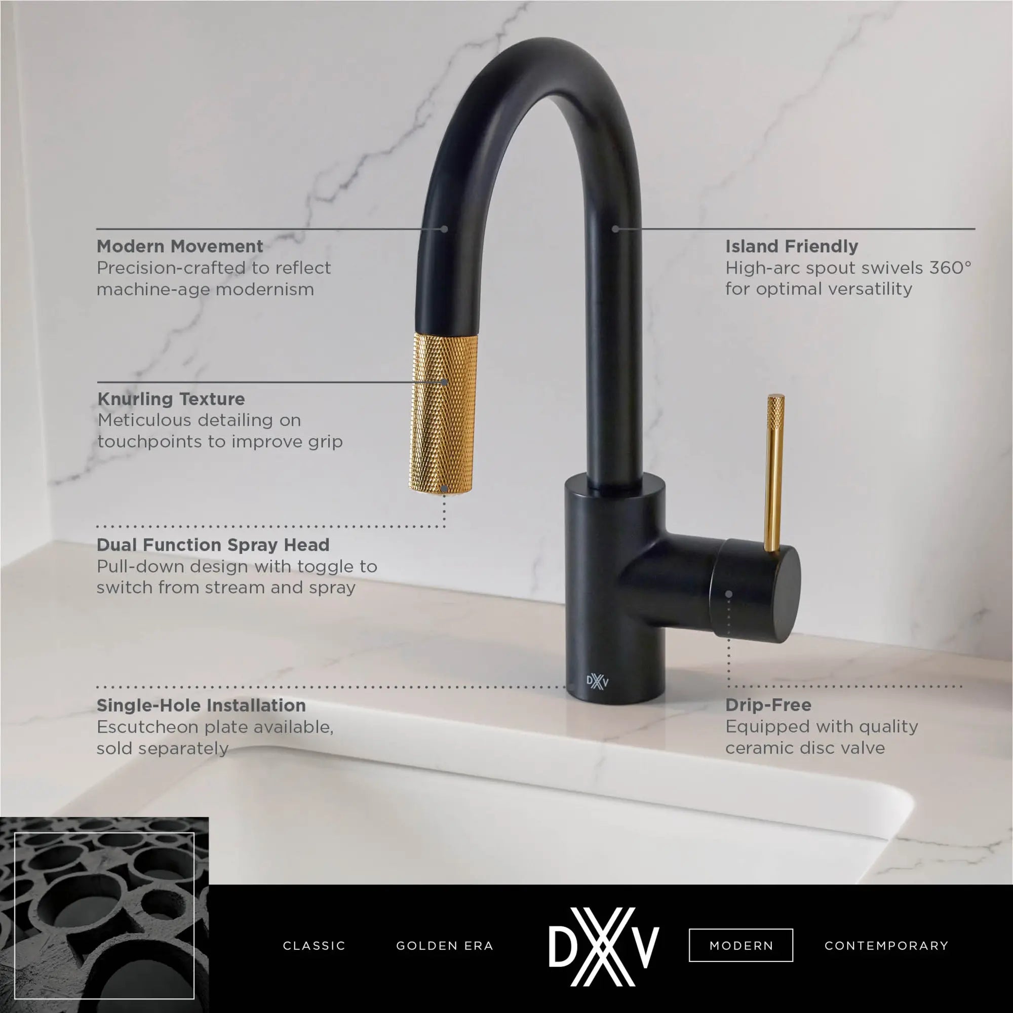 Robinet de bar rétractable vers le bas Etre // CHROME POLI // 2460_DXV_Etre_Pull-Down_Bar_Faucet_D35404410_Info_1_0_CDNwebp.webp