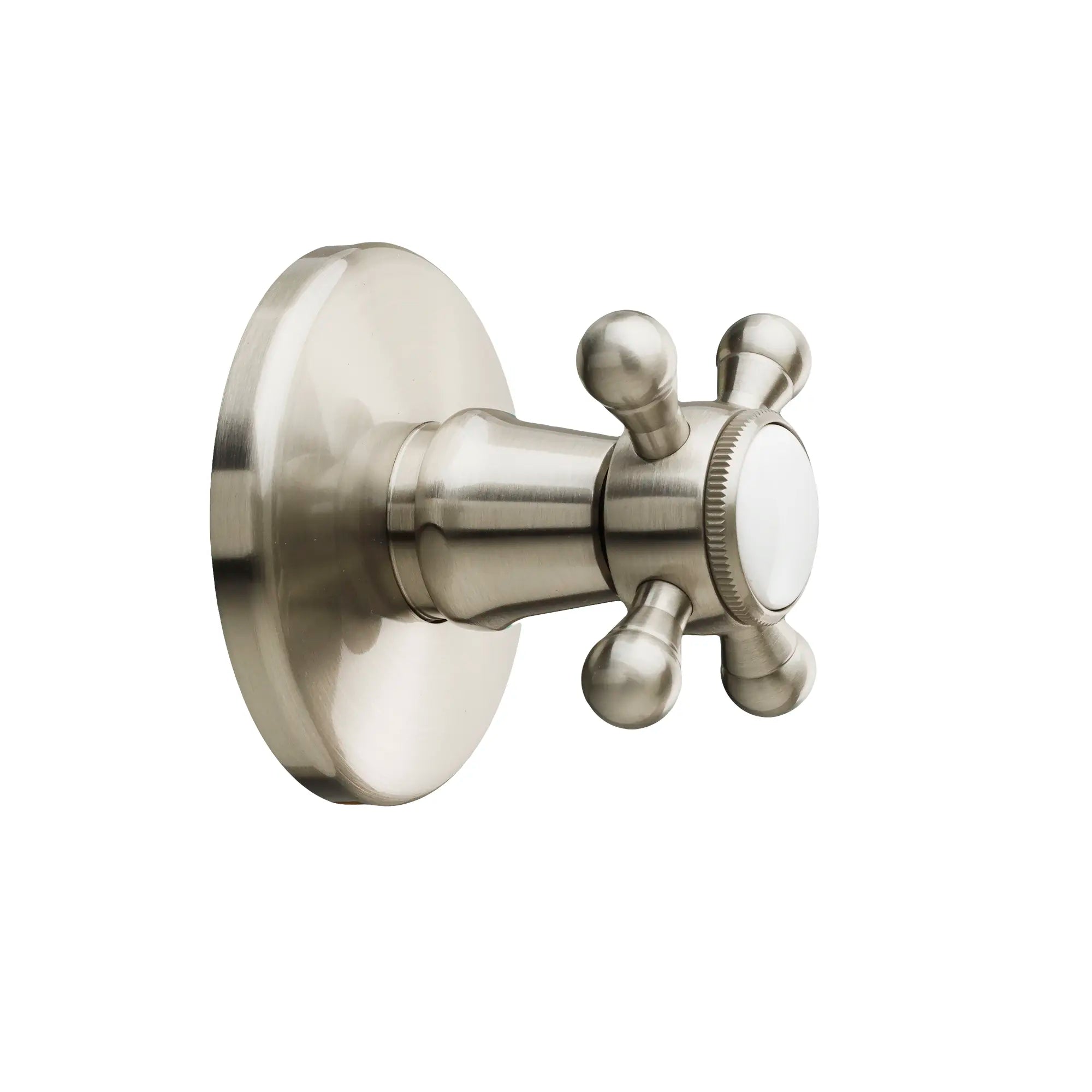 Garniture d’inverseur de 3/2 po ou 4/3 po Ashbee avec poignée en croix // NICKEL BROSSÉ // 38054_P_D35101430144_CDNwebp.webp