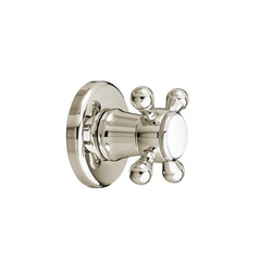 [D35101740.150] 1/2" or 3/4" Wall Valve Trim with Cross Handle - Platinum Nickel