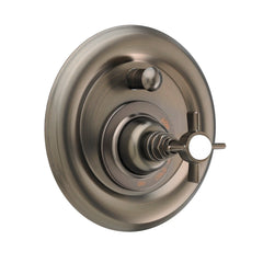 [D35107640.110] Landfair Pressure Balanced Tub/Shower Trim With Cross Handle - Platinum Nickel