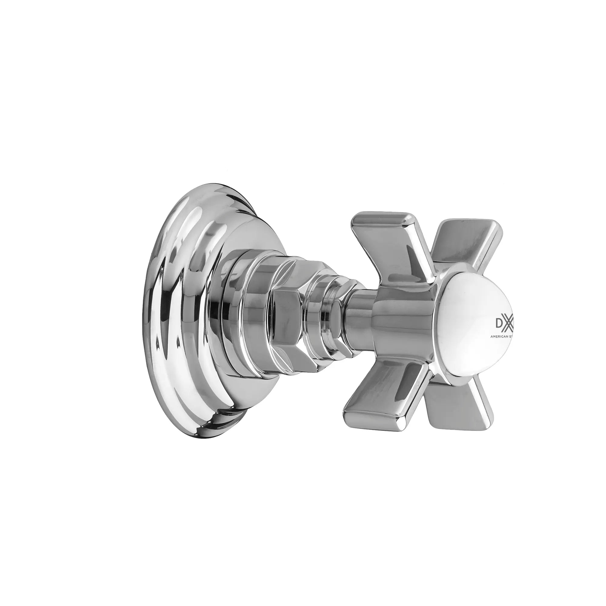 Garniture de valve murale Landfair 1/2 po ou 3/4 po avec poignées croisées // CHROME POLI // 38235_P_D35107740100_PorcLogo_CDNwebp.webp