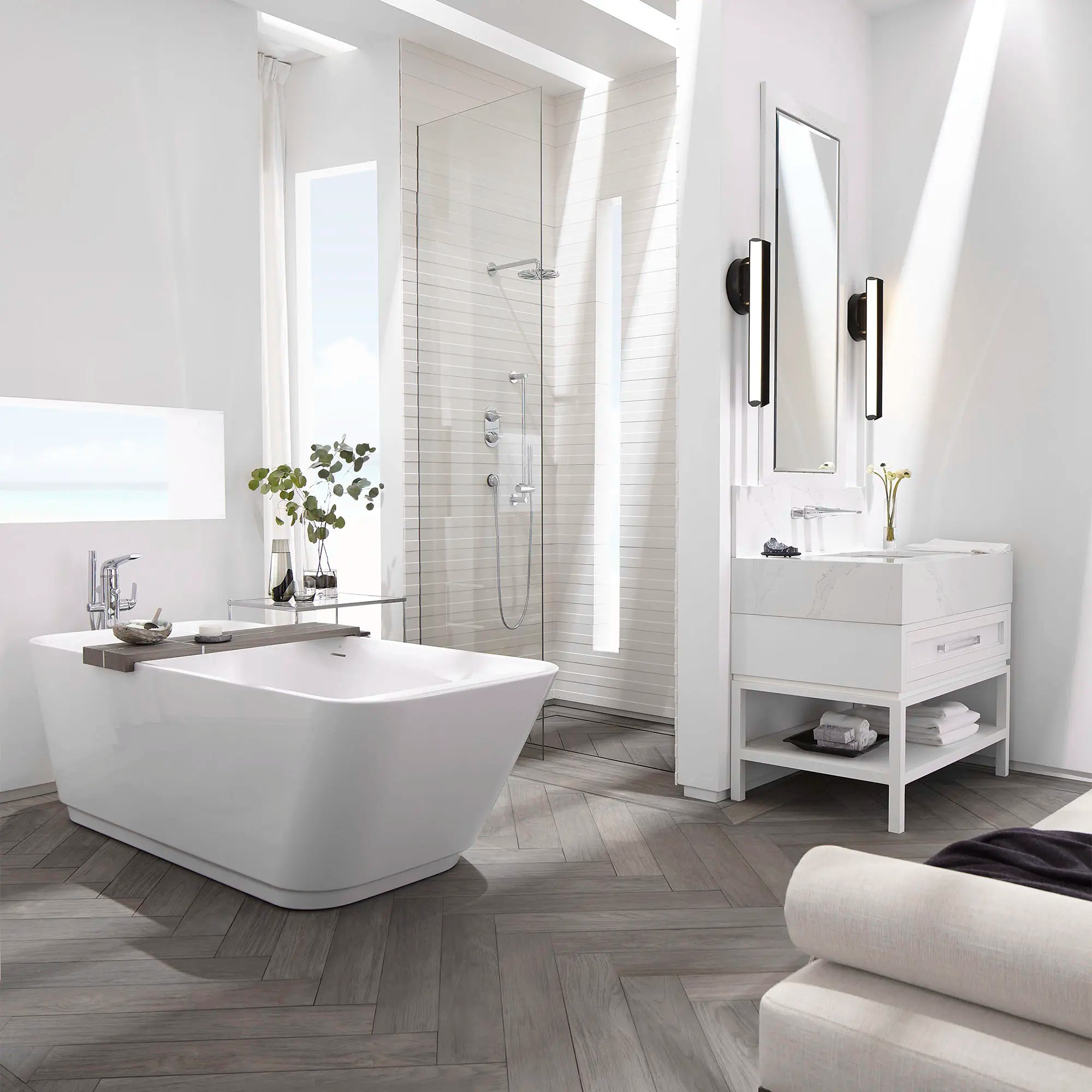 Baignoire autoportante DXV Modulus 72 x 32 po // CANVAS WHITE // 39755_Shot1_AD2_LauraMuller_CDNwebp.webp
