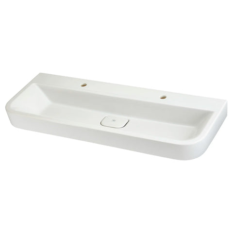 Lavabo-rigole murale de 47 po Equility - deux trous simples