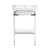 Wyatt® 21 in. Console Legs with Glass Shelf // CHROME // 41340_D21460024002_1_CDNwebp.webp
