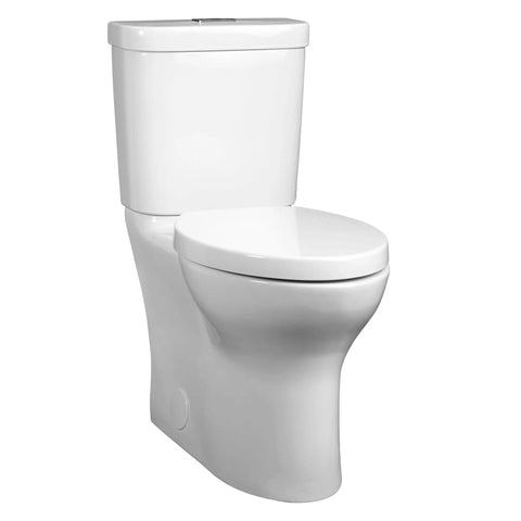 Toilette Equility, 2 pièces, chasse double à cuvette allongée à hauteur de chaise avec siège