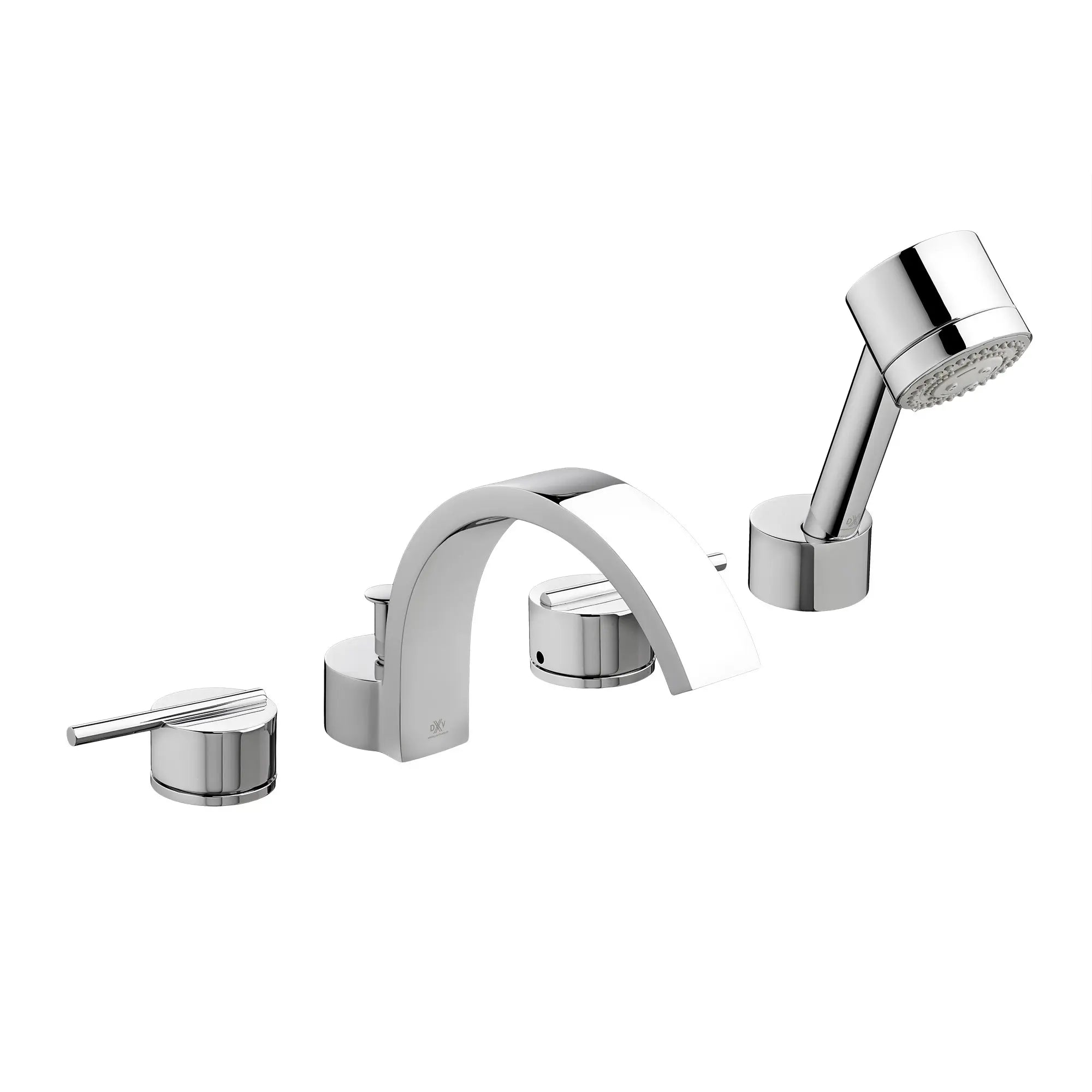 Robinet de bain romain à 2 poignées Rem avec à douchette // CHROME POLI // 41419_D35100900100_0_CDNwebp.webp