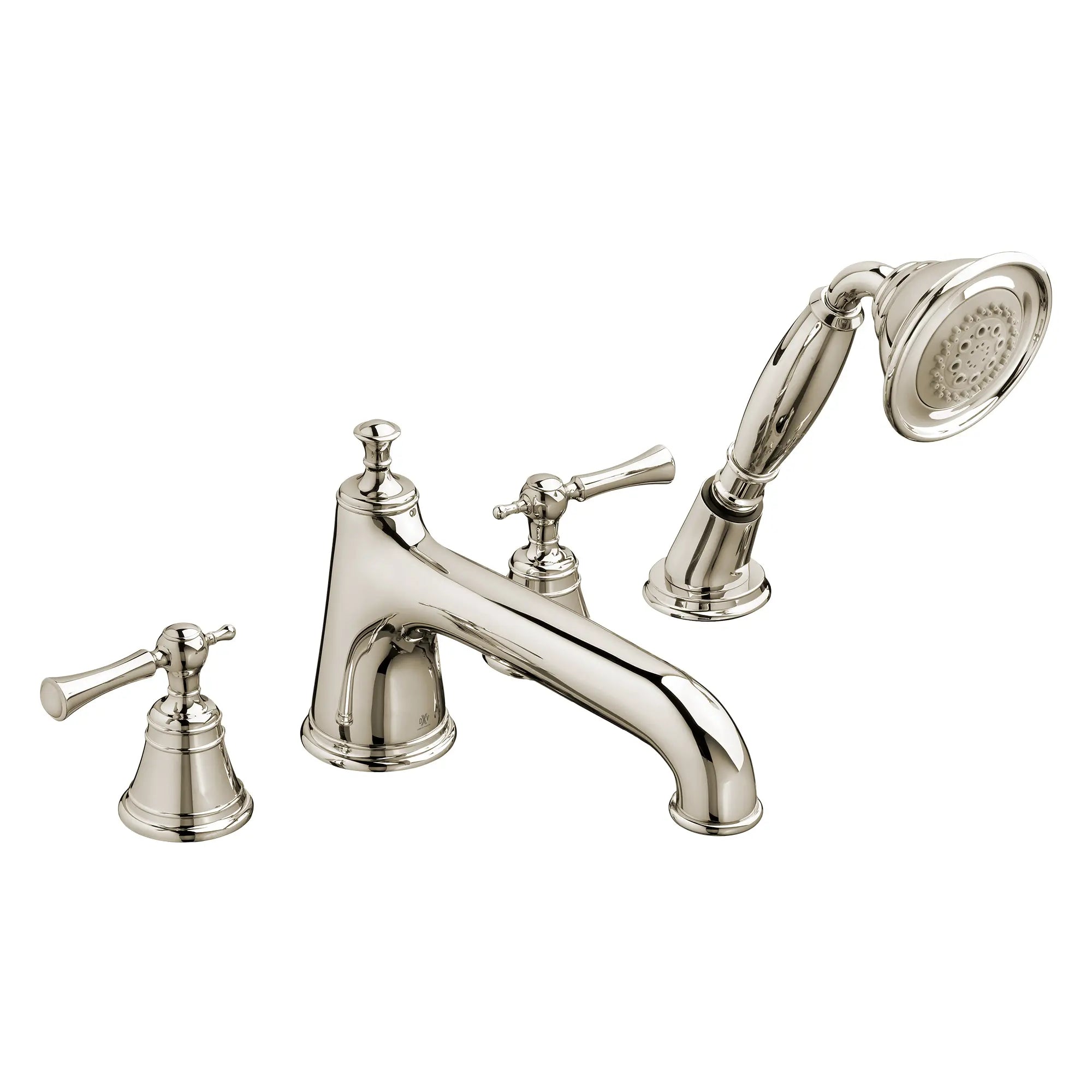 Robinet de bain romain à 2 poignées Randall avec à douchette et poignées à levier // PLATINUM NICKEL // 41521_D35102900150_0_CDNwebp.webp