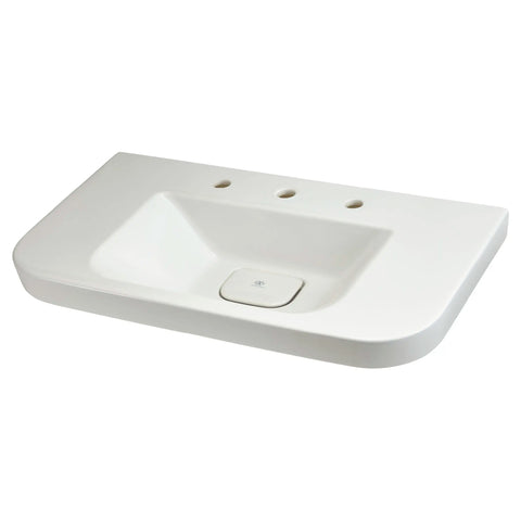 Lavabo murale de 33 po Equility - trois trous