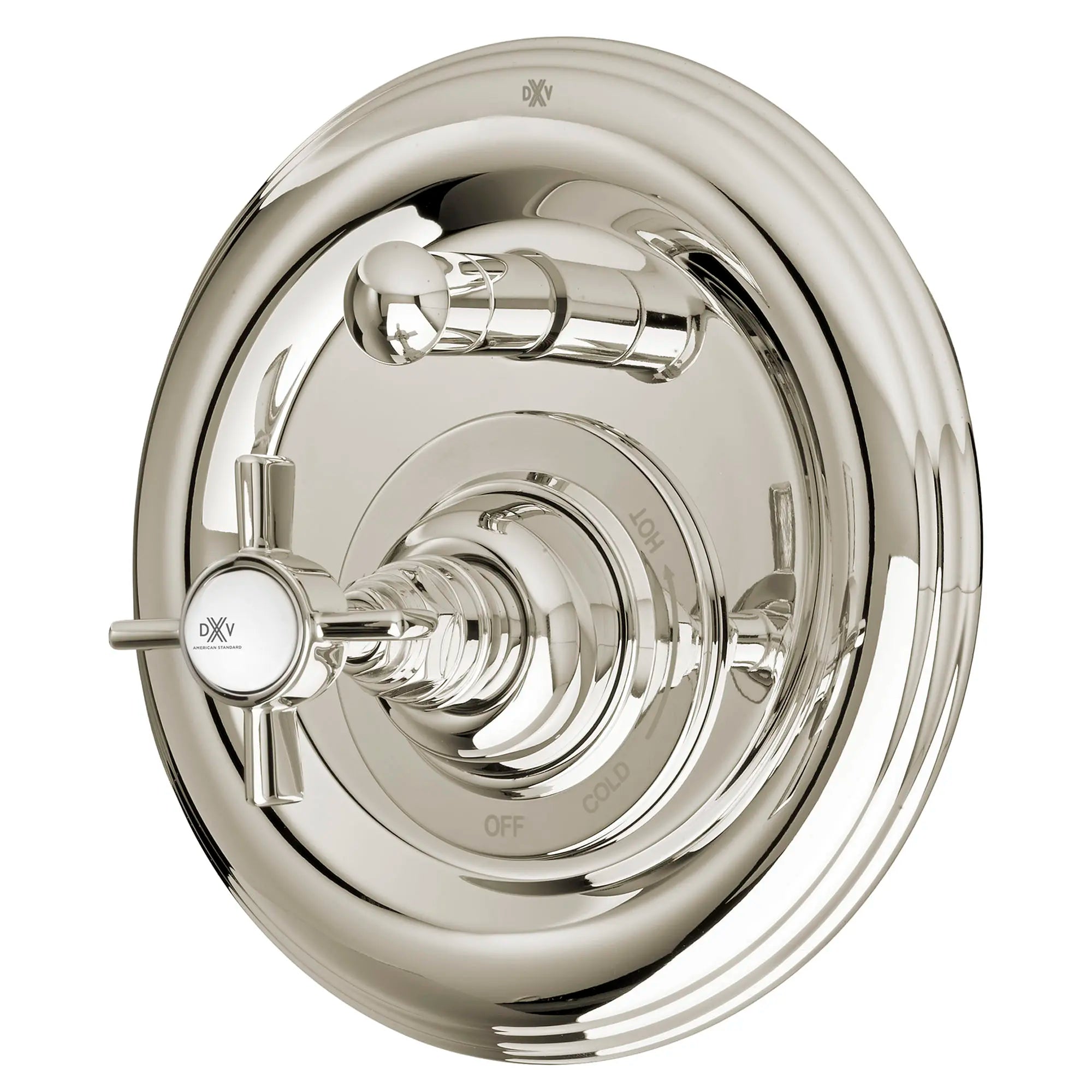 Garniture de baignoire/douche Landfair à pression équilibrée avec poignée en croix // PLATINE NICKEL // 42300_P_D35107640150_PorcLogo_1_0_CDNwebp.webp