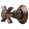 [D35107740.110] Landfair 1/2 Inch Or 3/4 Inch Wall Valve Trim With Cross Handles - Carbon Bronze
