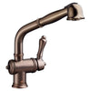 [D35402150.110] Victorian Single Handle Pull-Out Kitchen Faucet with Lever Handle - Polished Chrome