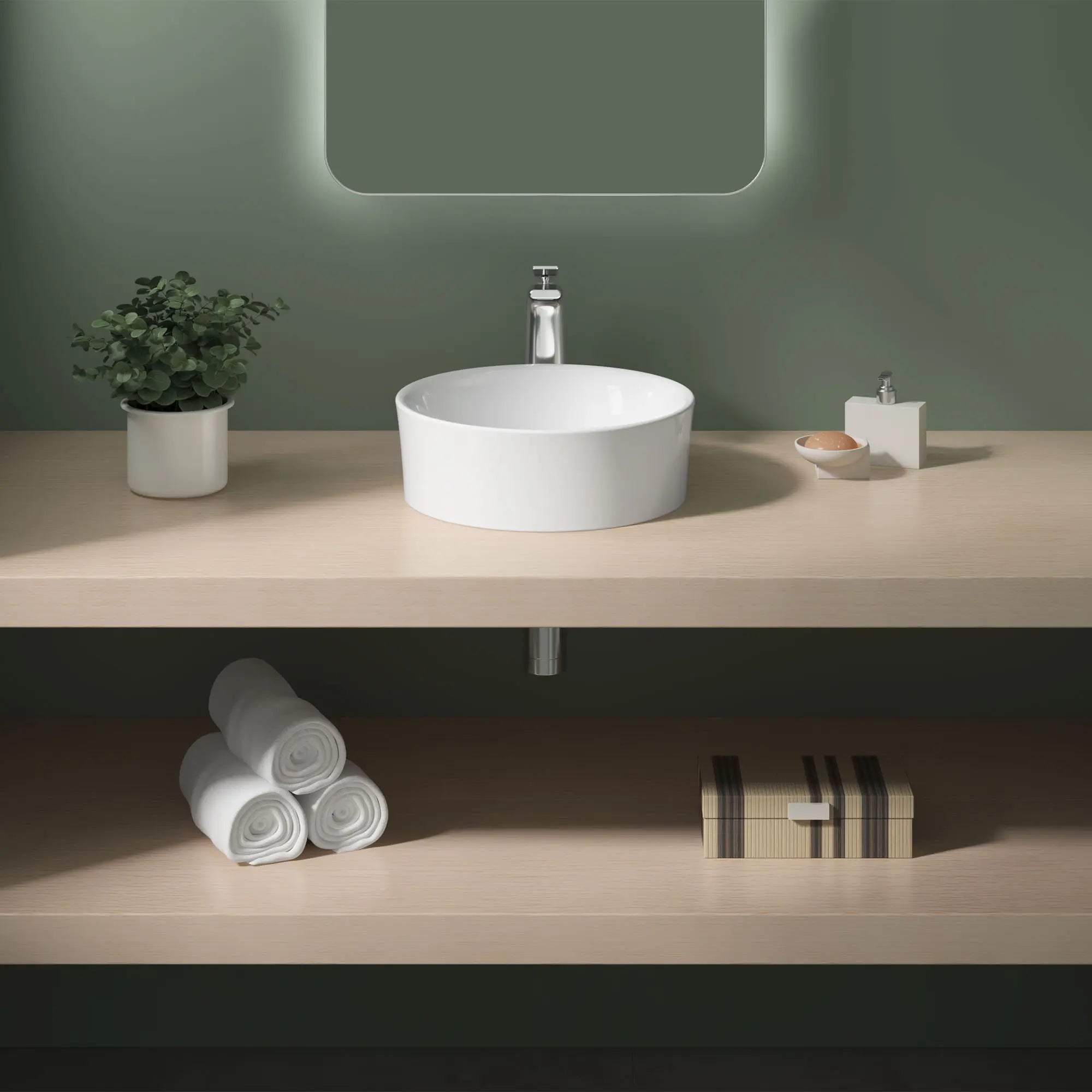 Lavabo rond sur comptoir POP // CANVAS WHITE // 46899_1618232584-DXV_POP_Empty_CloseUp_B-D35120152_D20090015_D19060000_D35700030_0_CDNwebp.webp