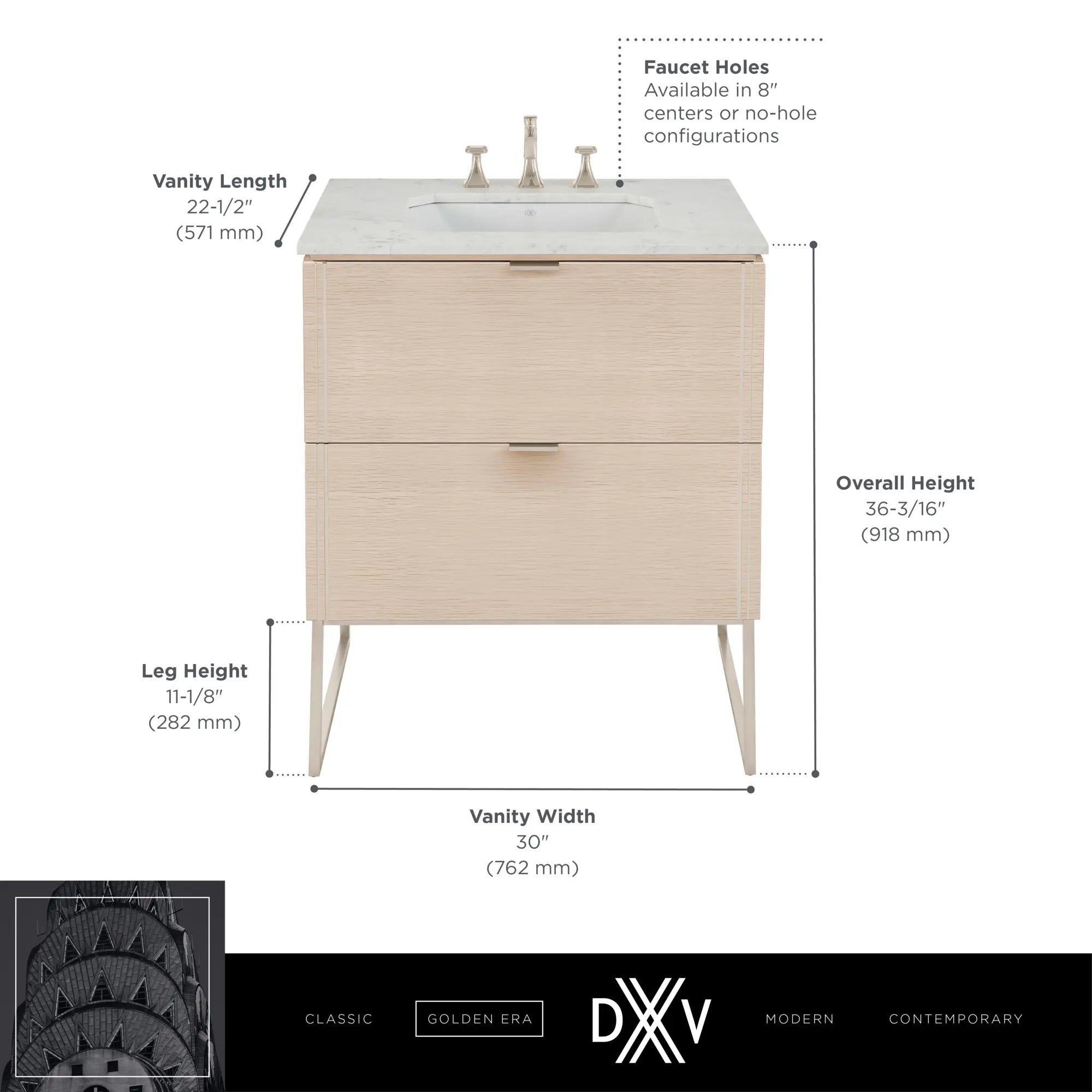 Meuble-lavabo en chêne 30 po Belshire // NATURAL OAK // 68263_DXV_Belshire_Vanity_D19085030.414_Info_CDNwebp.webp