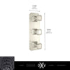 [D35170539.100] Belshire® 3-Handle Thermostatic Valve Trim Only with Cushion Handles - Polished Chrome