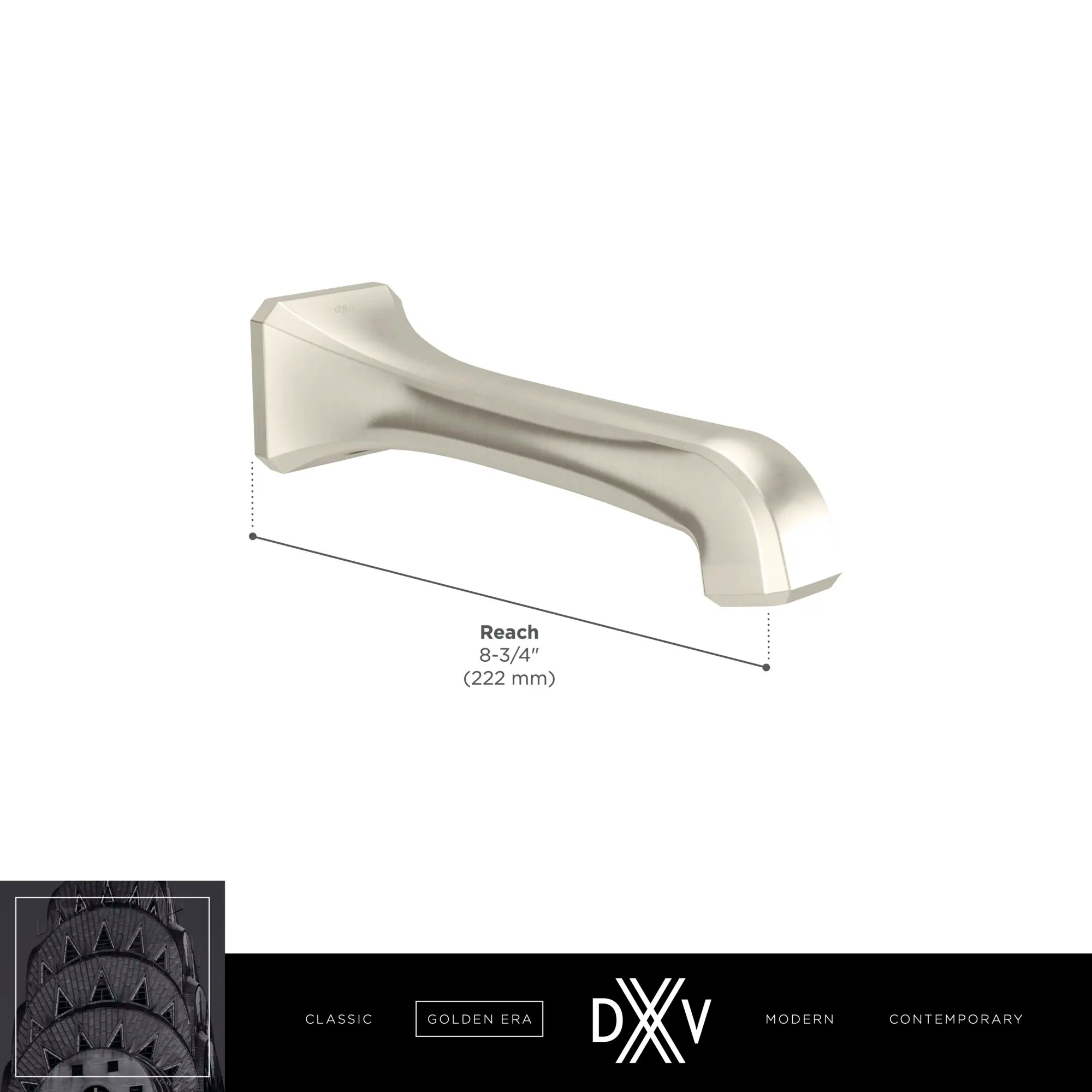 Bec mural pour baignoire Belshire // CHROME POLI // 68299_2020_DXV_Tub_Spouts_D35170760_1_CDNwebp.webp