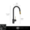 [D35404300.100] Etre® Single Handle Pull-Down Kitchen Faucet with Lever Handle - Polished Chrome