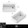 [D21180SB3320.415] Etre® 33 in. Apron Kitchen Sink with Offset Drain - Canvas White