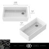 [D21180SB3620.415] Etre® 36 in. Apron Kitchen Sink with Offset Drain - Canvas White