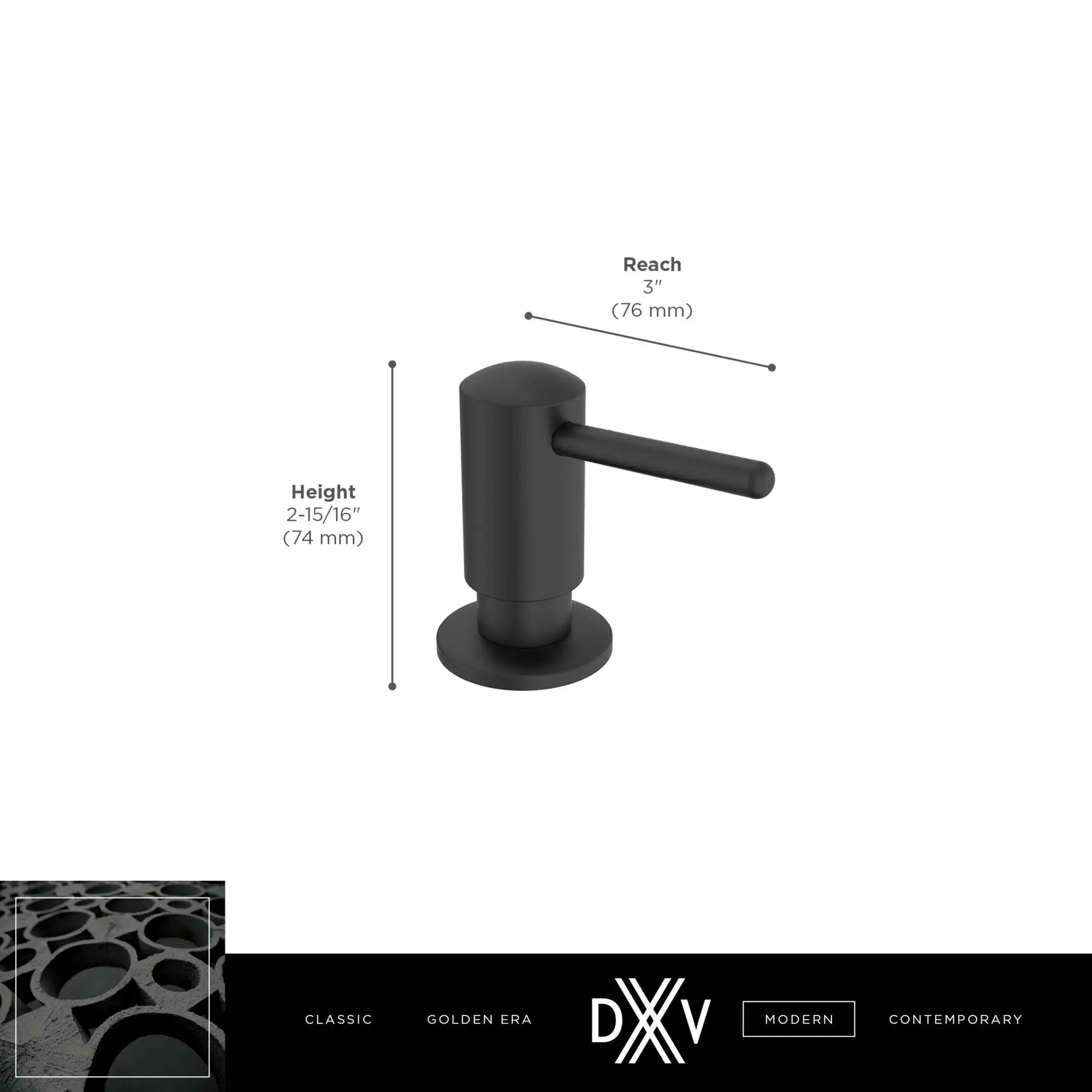 Distributeur de savon Etre // CHROME POLI // 68319_DXV_Etre_Soap_Dispenser_D35405720_Info_2_CDNwebp.webp