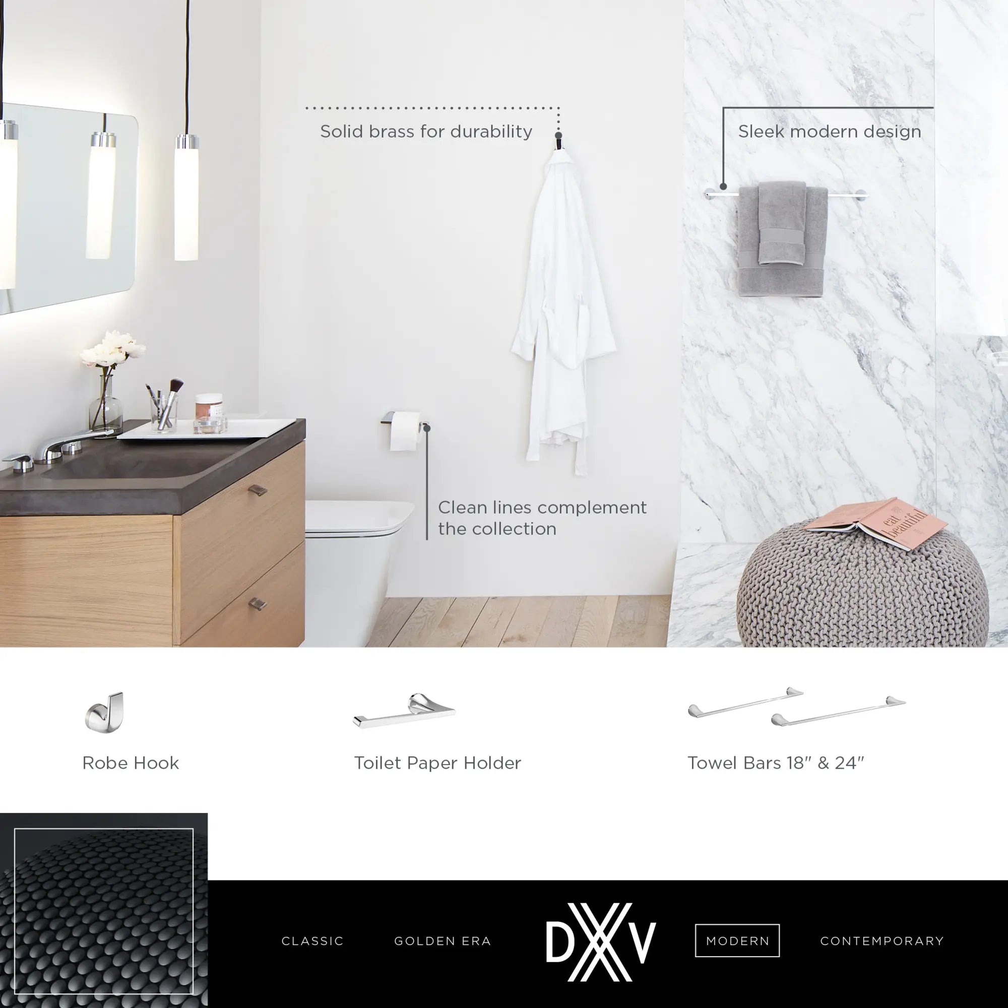 Porte-papier hygiénique DXV Modulus // NOIR MAT // 68322_DXV_Modulus_Accessories_D35120240_D35120180_D35120230_D35120210_Info_0_CDNwebp.webp