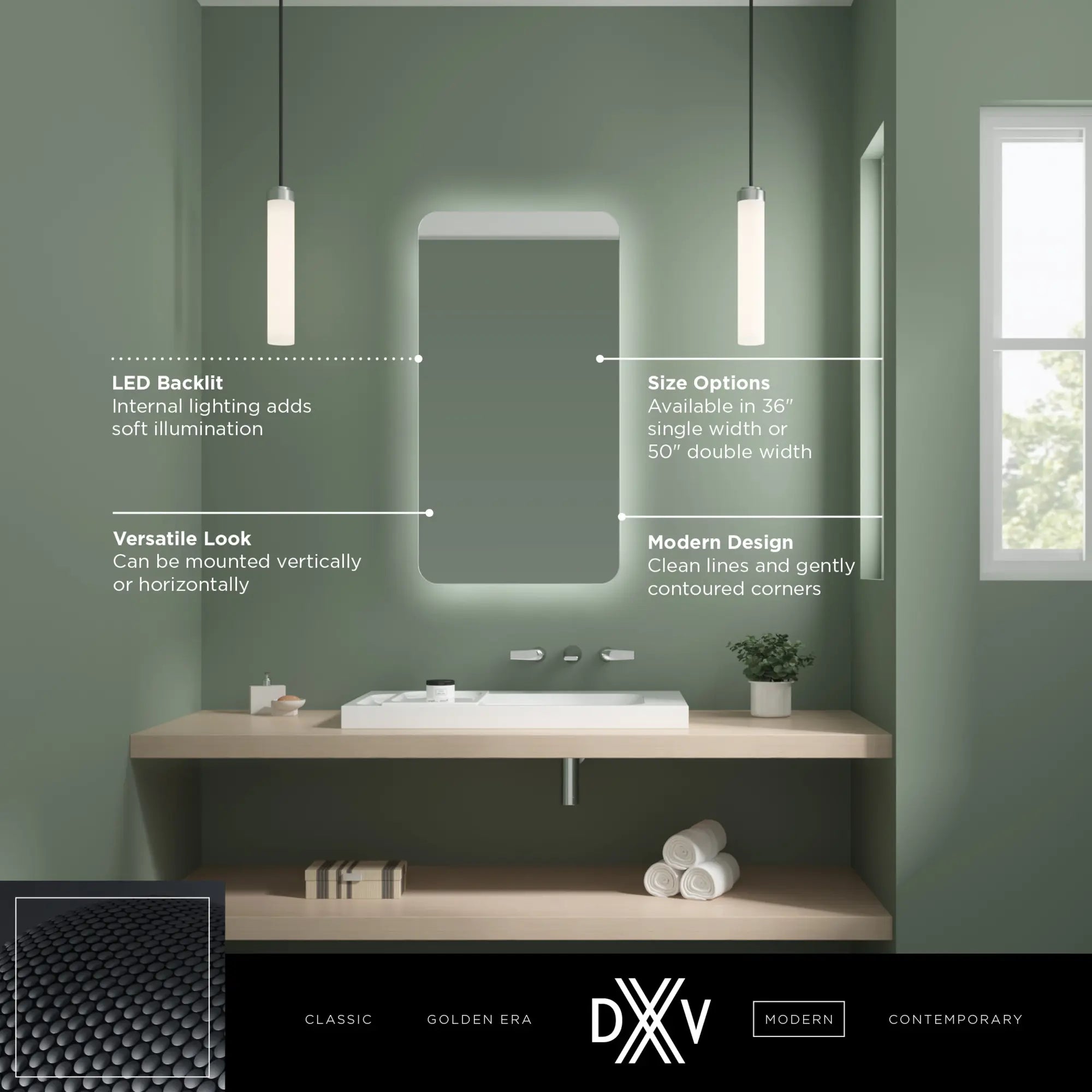 Miroir de 36 po DXV Modulus - simple // UNFINISHED // 68349_DXV_Modulus_Single_Mirror_D19050036_Info_1_CDNwebp.webp