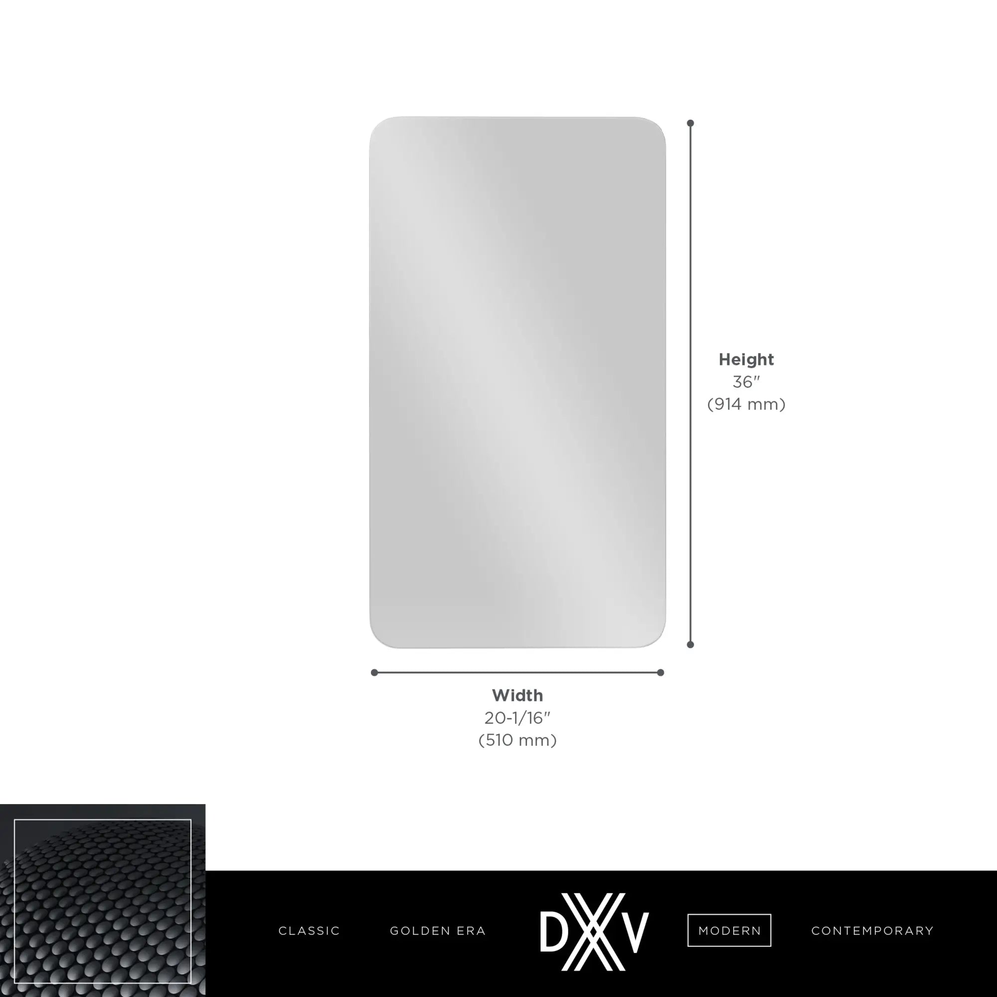 Miroir de 36 po DXV Modulus - simple // UNFINISHED // 68350_DXV_Modulus_Single_Mirror_D19050036_Info_2_CDNwebp.webp