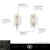 [D35155528.427] Oak Hill® 2-Handle Thermostatic Valve Trim Only with Cross Handles - Satin Brass