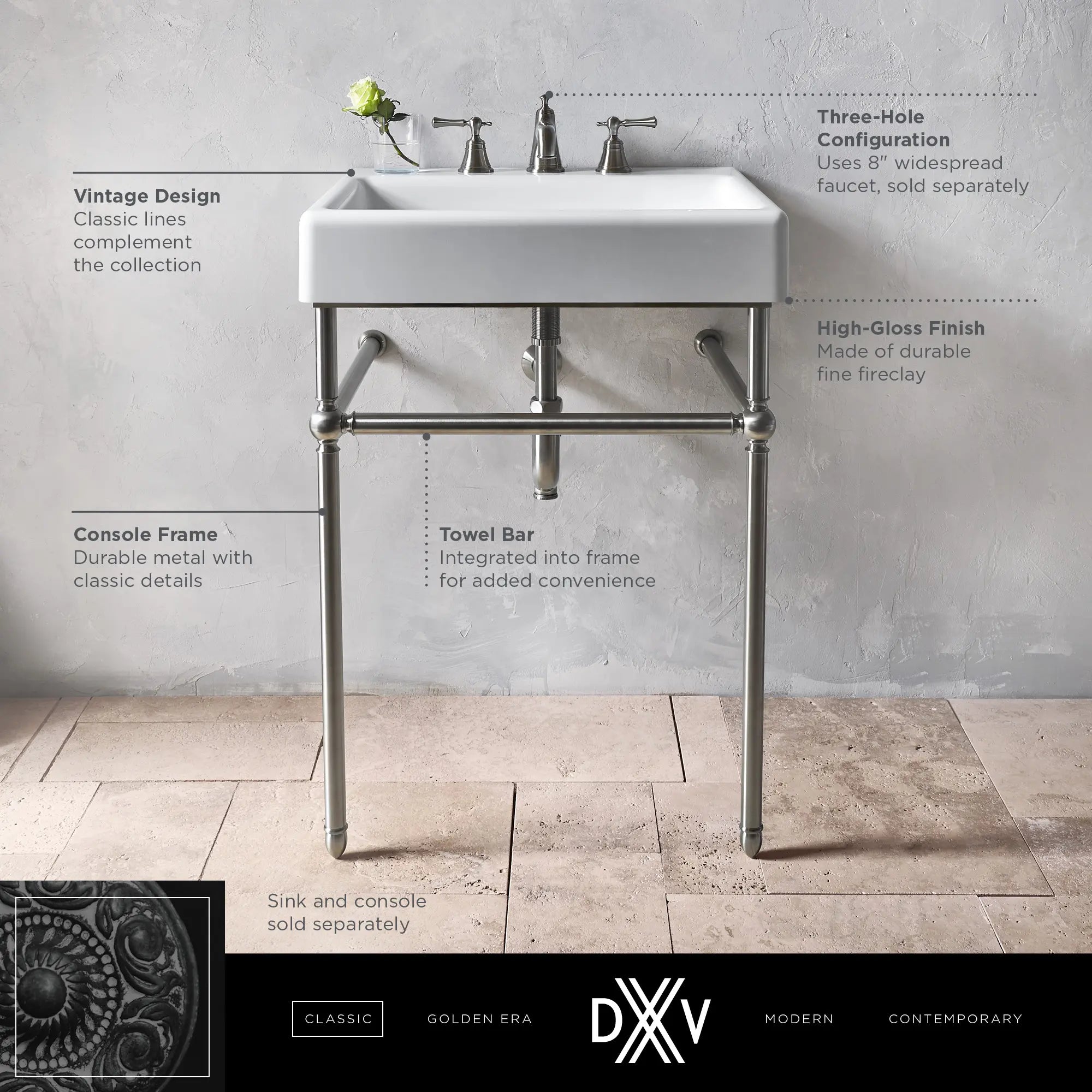 Console de 24 po Oak Hill // CHROME POLI // 68407_DXV_Oak_Hill_Console_D21411024_D20161008_Info_1_0_CDNwebp.webp