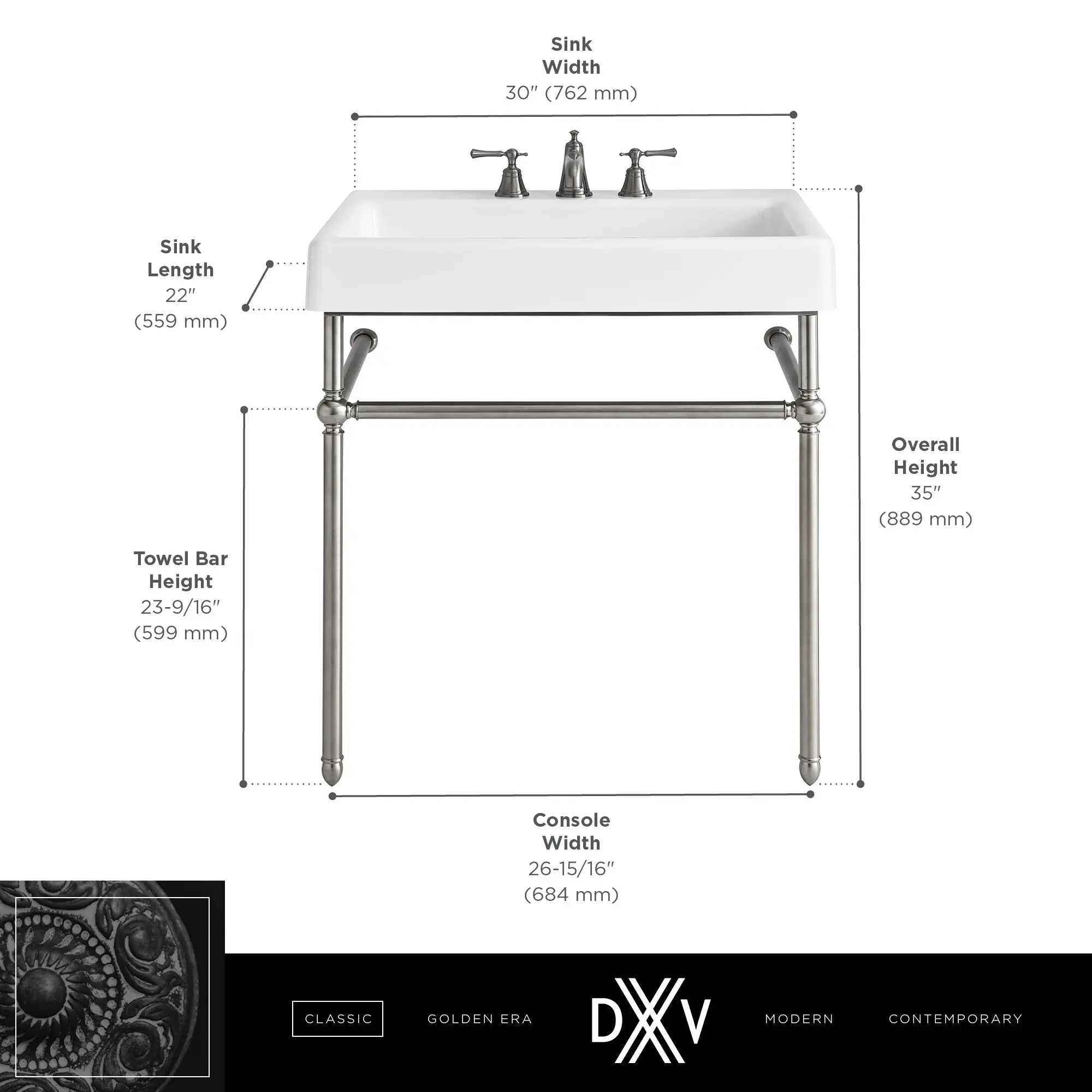Console de 30 po Oak Hill // CHROME POLI // 68412_DXV_Oak_Hill_Console_D21411030_D20160008_Info_2_CDNwebp.webp