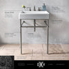 Oak Hill® 30 in. Console Legs // POLISHED CHROME // 68413_DXV_Oak_Hill_Console_D21411030_D20160008_Info_1_CDNwebp.webp