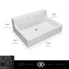 Oak Hill® 30 in. High-Back Sink, 2-Hole // CANVAS WHITE // 68416_DXV_Oak_Hill_Sink_D20155002_Info_2_CDNwebp.webp