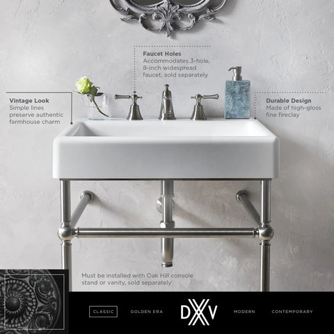 Lavabo de 30 po Oak Hill - trois trous