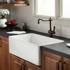 [D20102000.415] Hillside® 30 in. Apron Kitchen Sink with Center Drain - Canvas White