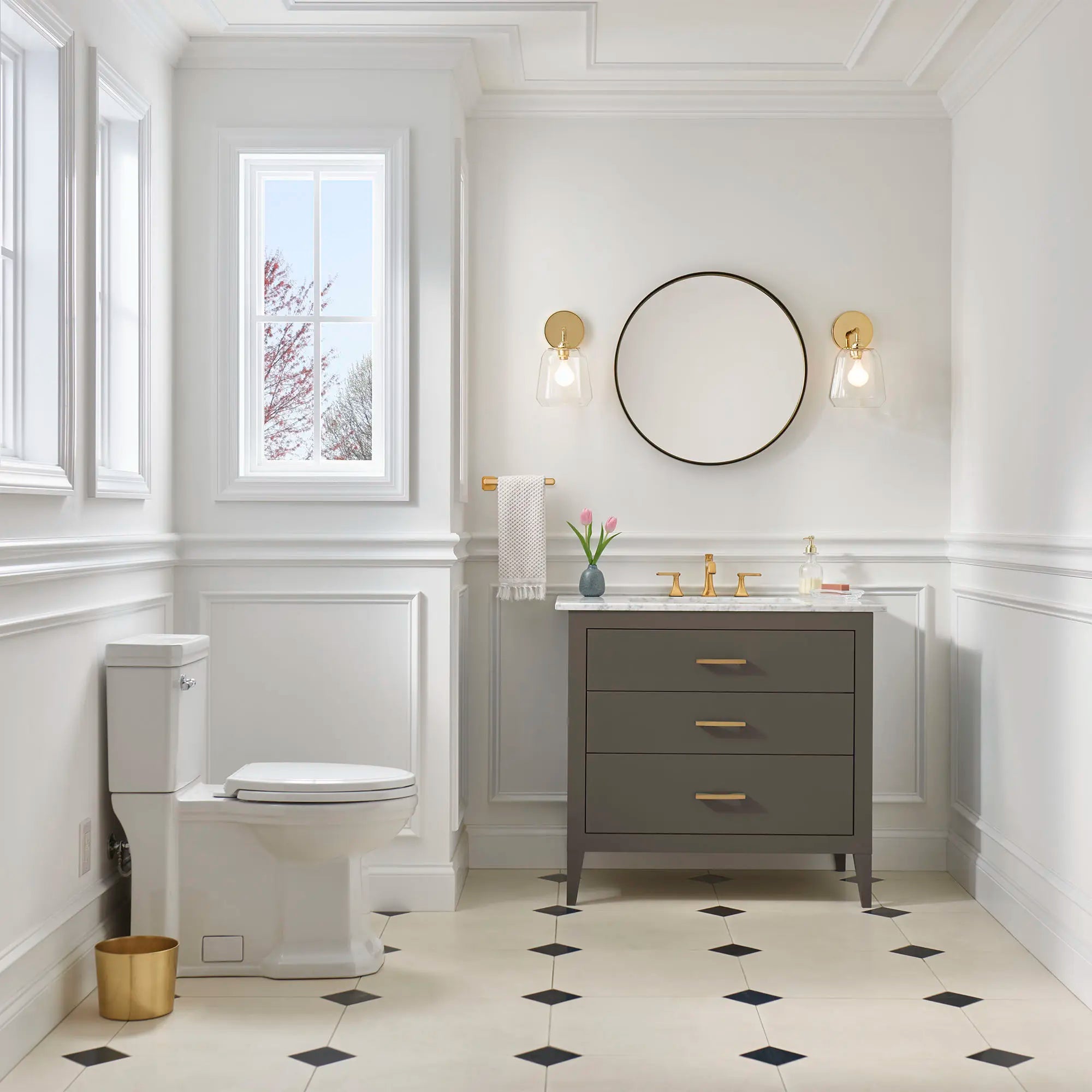 Poignées à levier Belshire uniquement pour robinet de lavabo espacé // SATIN BRASS // 85709_B-D35170810.427_D35170801.427_D22025A101.415_CDNwebp.webp