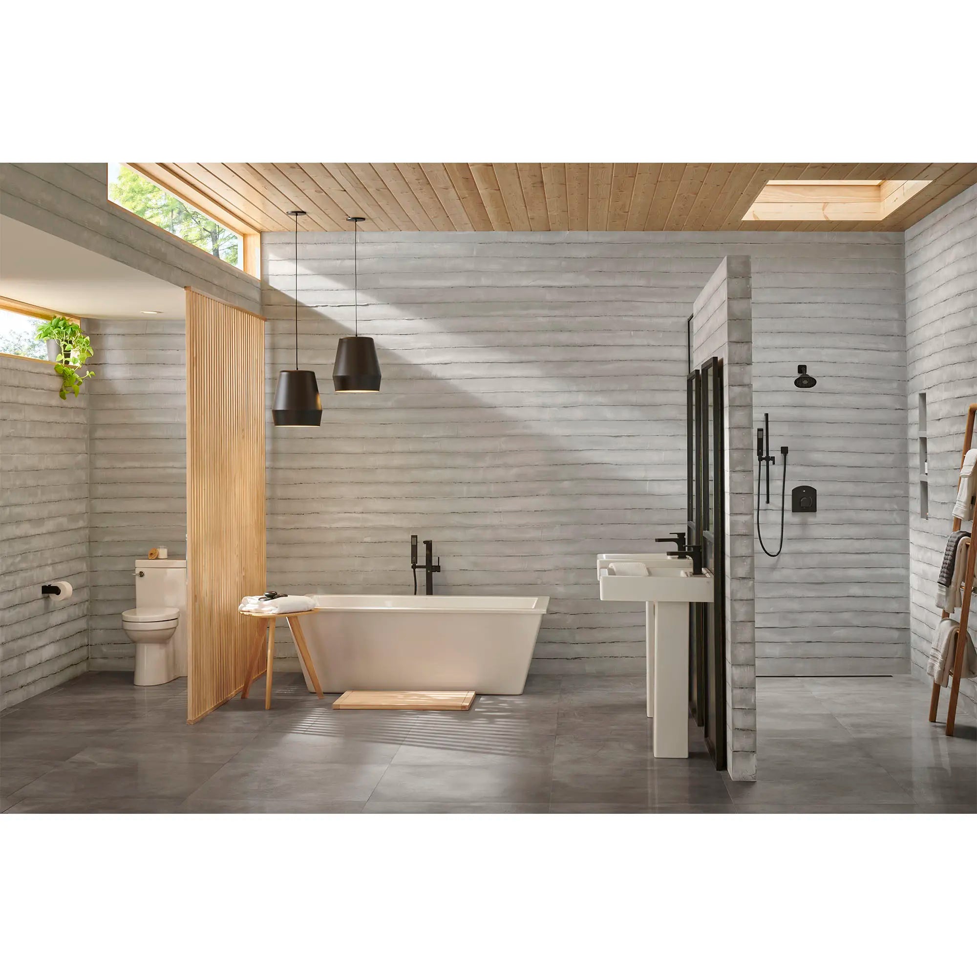 Robinet de bain à installation au plancher Carré avec à douchette et poignée à levier // NOIR MAT // 86208_B-D60545004.415_D22015F101.415_D20095001.415_D21025000.415_D20095001.415_D21025000.415_D3590090C.243_D3510910C.243_D35109510.243_D3510977C.243_D3570043C.243_D35109230.243_CDNweb_4f840436-a9e0-4515-9a57-fc7aa347be22.webp