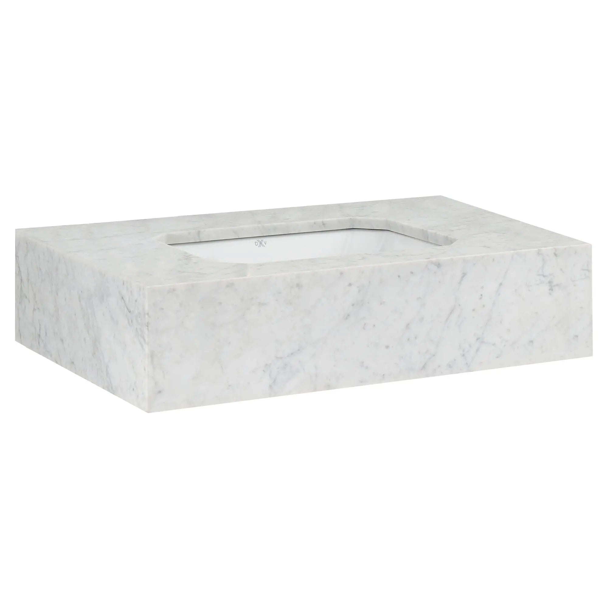 Dessus de 30 po en marbre de Carrare Belshire - sans trou // CARRARA MARBLE // 90688_D19080000550_CDNwebp.webp