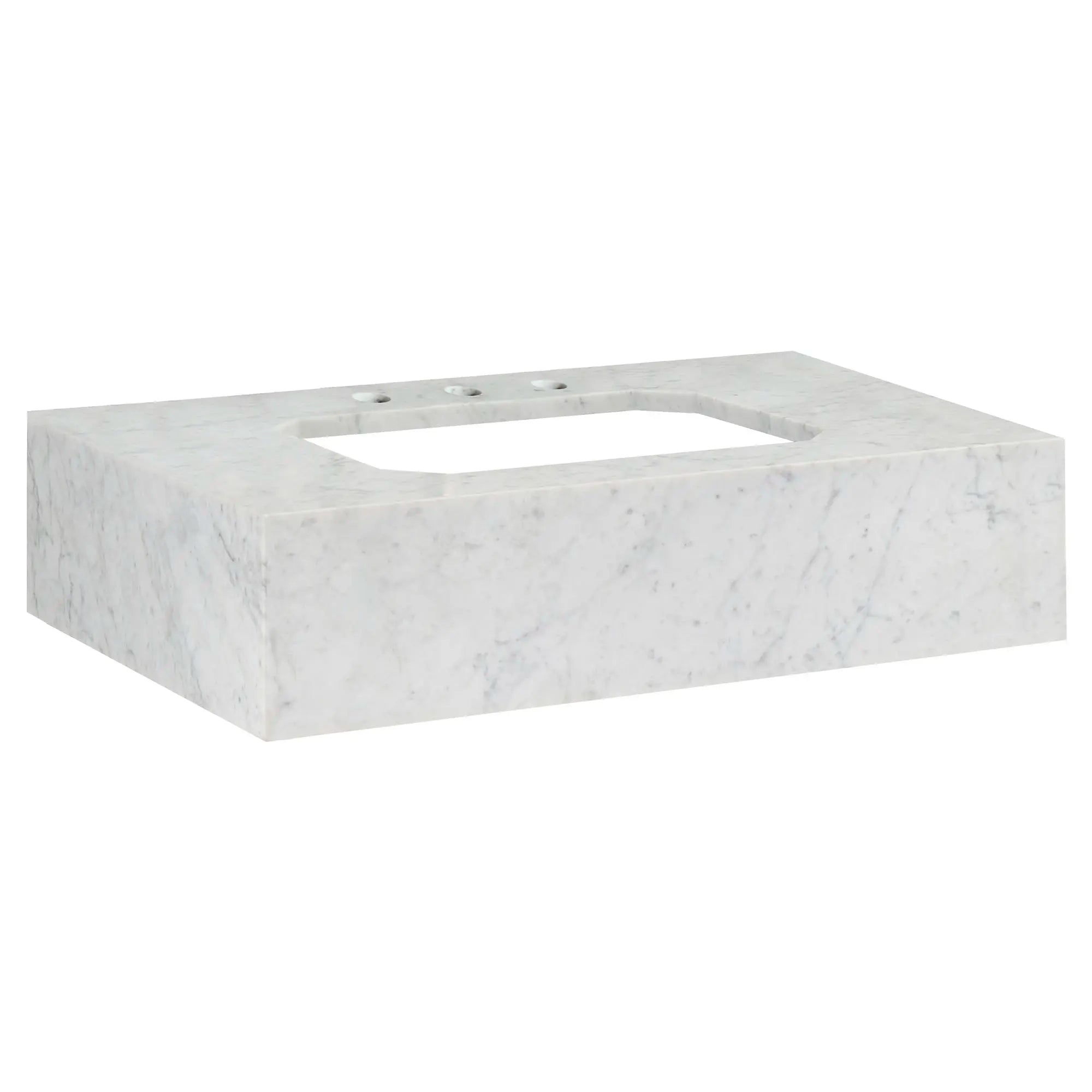 Dessus de 30 po en marbre de Carrare Belshire - trois trous // CARRARA MARBLE // 90718_D19080003550_1_CDNwebp.webp