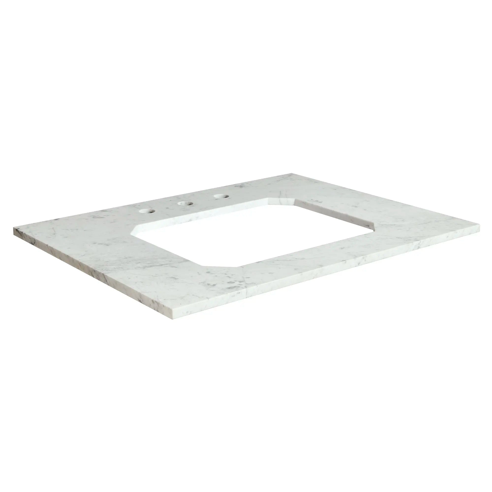 Dessus de 30 po en marbre Belshire - trois trous // CARRARA MARBLE // 90798_D19090003550_1_CDNwebp.webp