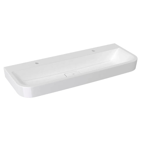 Lavabo-rigole murale de 47 po Equility - deux trous simples