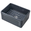 [D20101000.425] Hillside® 24 in. Apron Kitchen Sink with Center Drain - Chenille Gray