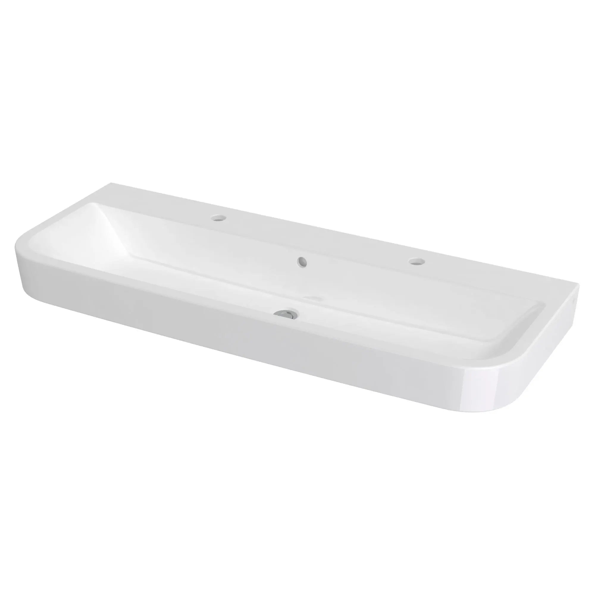 Lavabo-rigole murale de 47 po Equility - deux trous simples (Modèle de projets) // CANVAS WHITE // 91422_D20177002415_1_CDNwebp.webp