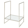 Belshire® 30 in. Console Legs with Glass Shelf // PLATINUM NICKEL // 91615_D21065000150_1_CDNwebp.webp