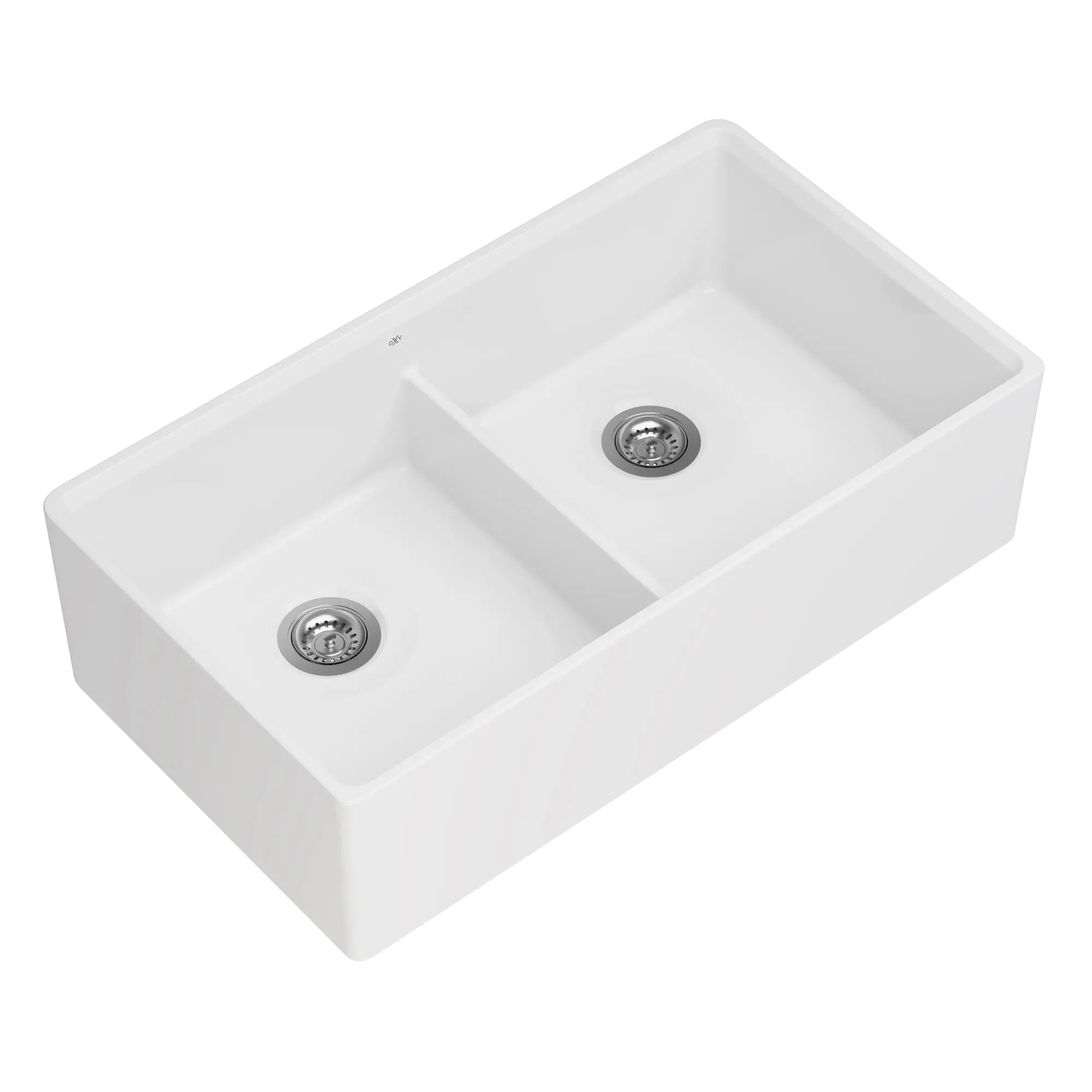 Évier de cuisine à tablier à cuvette double de 36 po Etre // 36 X 20 IN / DOUBLE BOWL / CANVAS WHITE // 91626_D21180DB3620.415_CDNwebp.webp