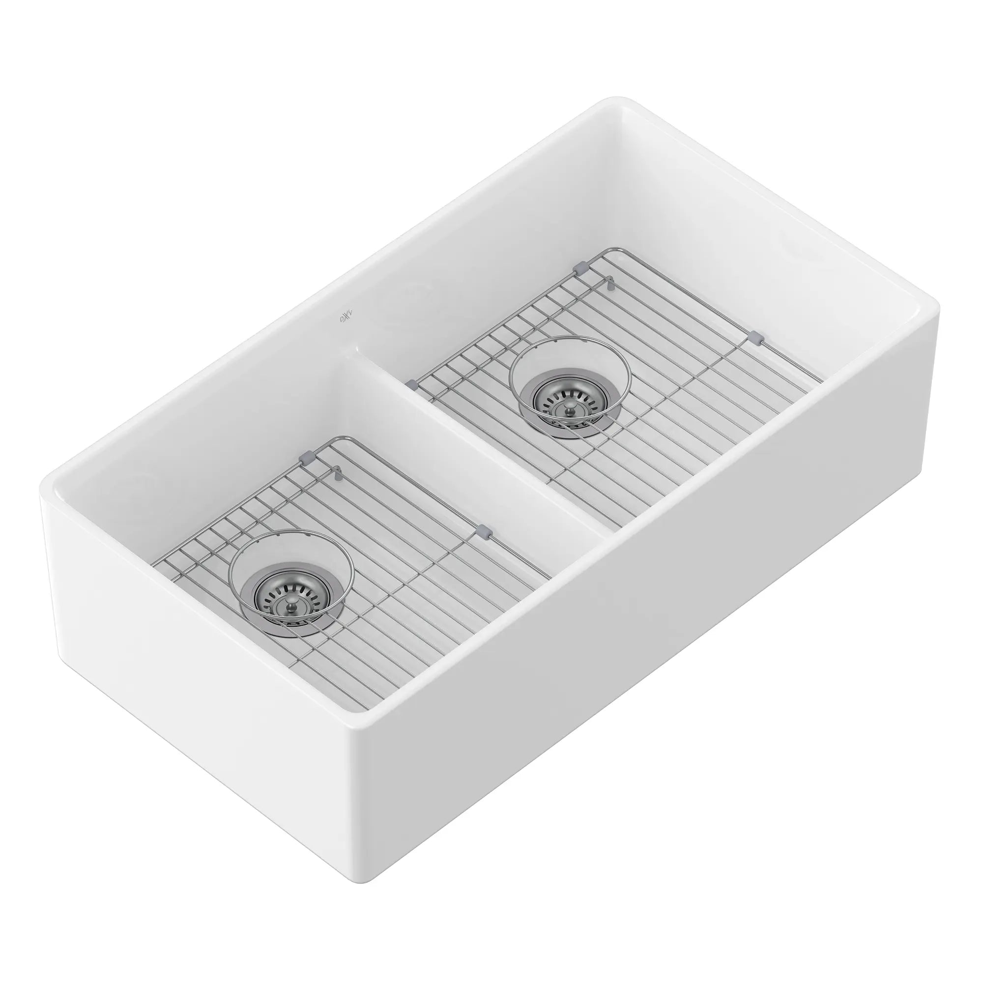 Évier de cuisine à tablier à cuvette double de 36 po Etre // 36 X 20 IN / DOUBLE BOWL / CANVAS WHITE // 91646_D21180DB3620.415_3_CDNwebp.webp