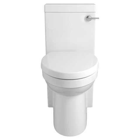 Toilette Cossu monopièce à cuvette allongée à hauteur de chaise avec levier de déclenchement à droite et siège